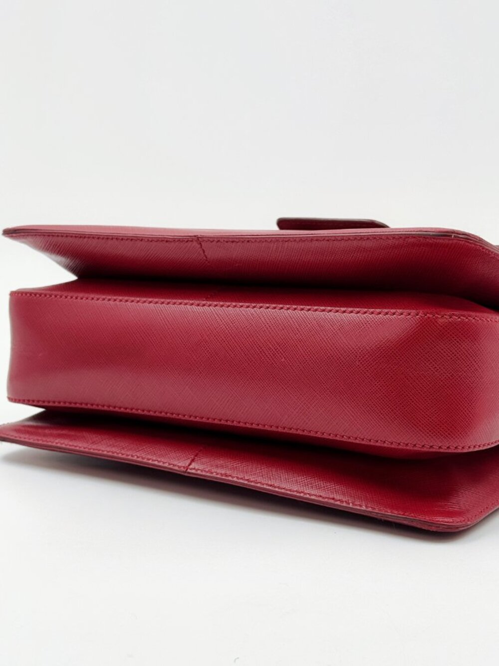 Salvatore Ferragamo Red Leather Gancini Top Handle Crossbody Bag - Picture 6 of 14